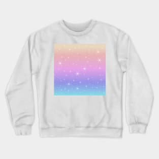 Pastel Ombre Unicorn Gradient Sparkle Pattern Crewneck Sweatshirt